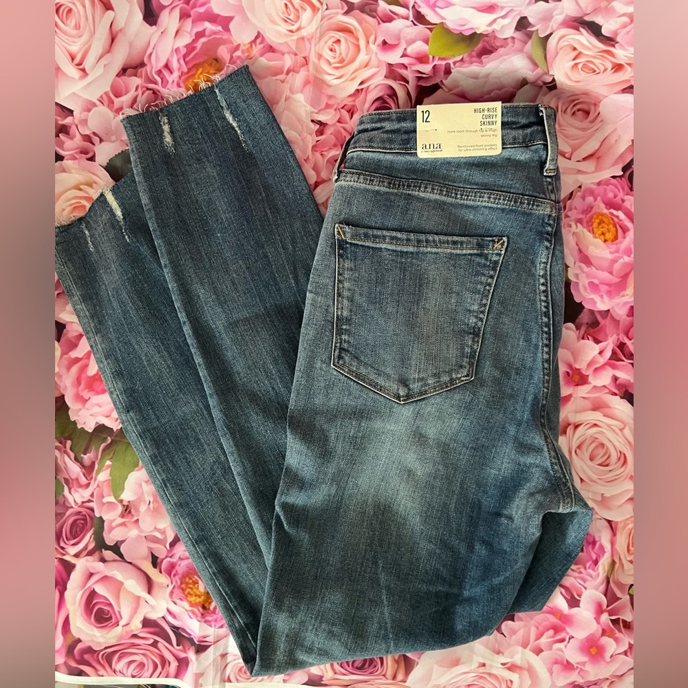 a.n.a Womens High Rise Curvy Fit Skinny Fit Jean